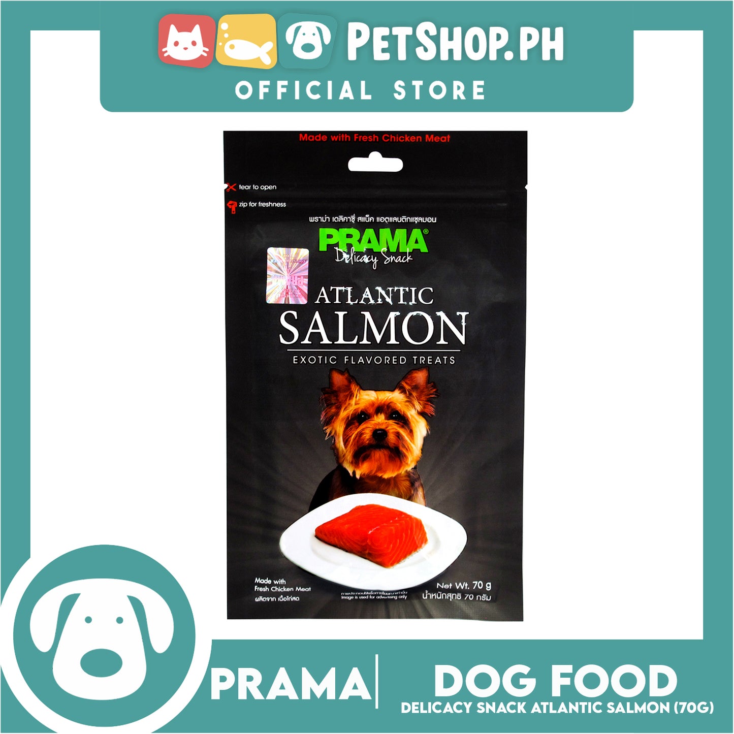 Prama Delicacy Snack Atlantic Salmon 70g Dog Treats