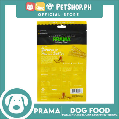 Prama Delicacy Snack Chunky Banana and Peanut Butter 70g Dog Treats