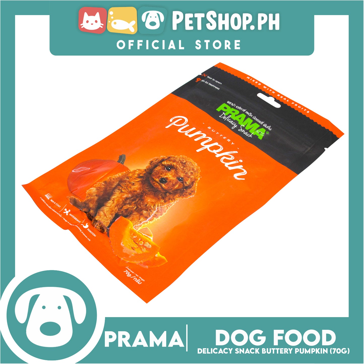 Prama Delicacy Snack Buttery Pumpkin 70g Dog Treats