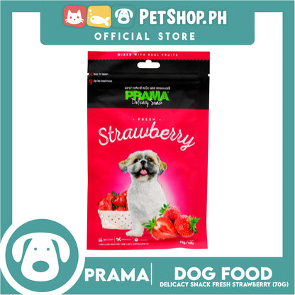 Prama Delicacy Snack Fresh Strawberry 70g Dog Treats