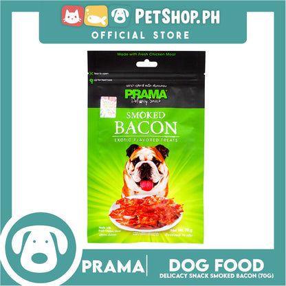 Prama Delicacy Snack Smoked Bacon 70g Dog Treats
