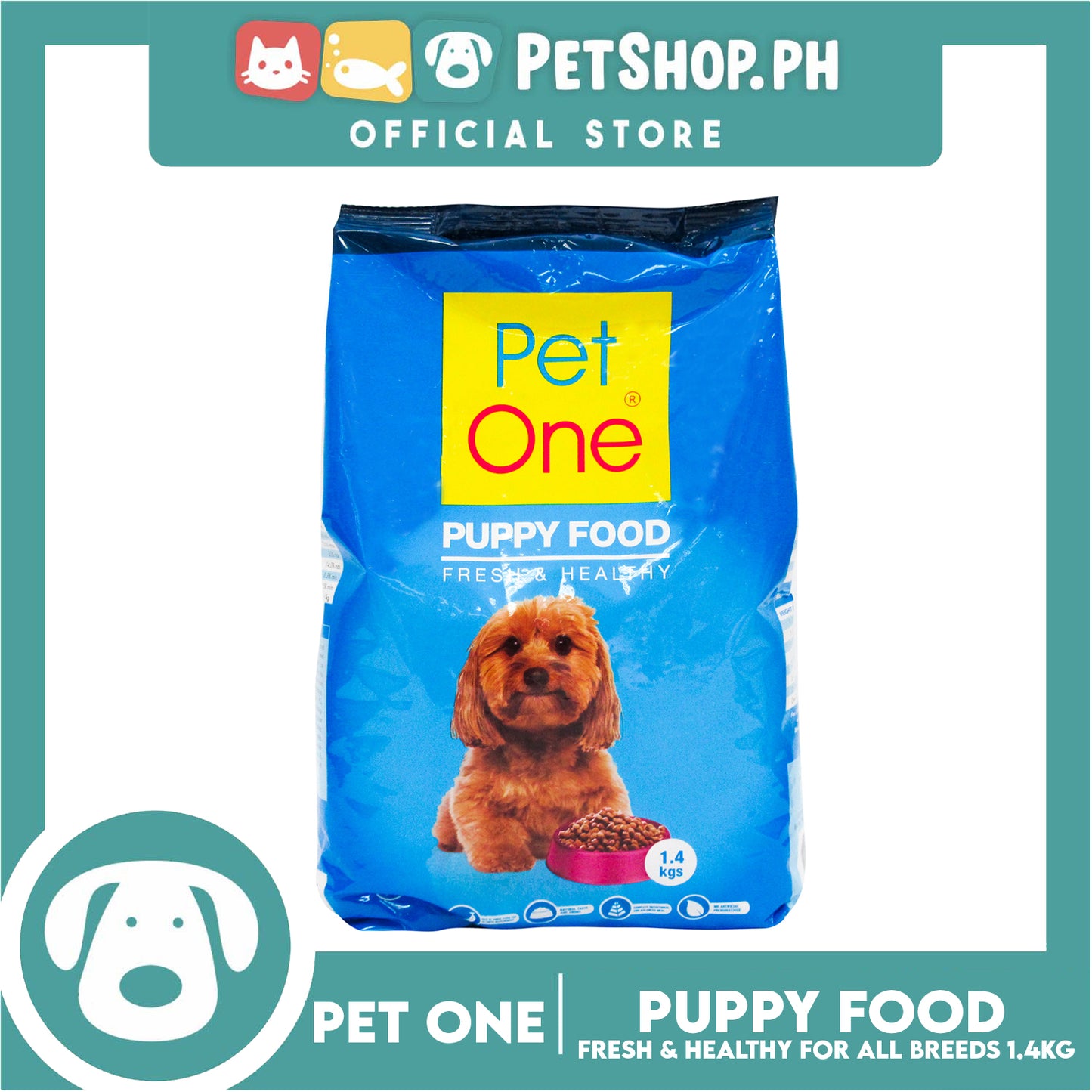 Pet One Puppy Food Fresh And Healthy 1.4kg Dry Dog Food