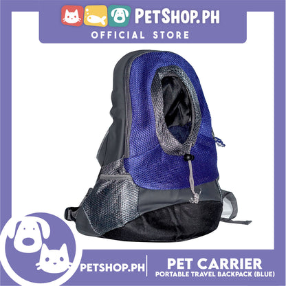 Pet Carrier Portable Outdoor Travel BackPack Safe Carrier for Dogs & Cats (Blue)