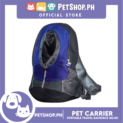 Pet Carrier Portable Outdoor Travel BackPack Safe Carrier for Dogs & Cats (Blue)