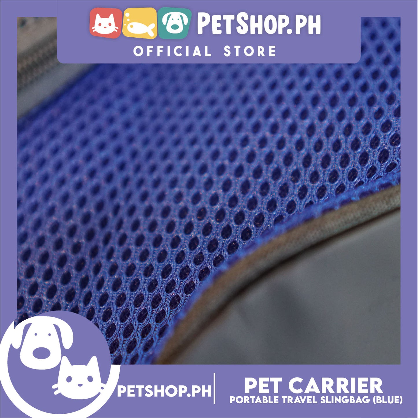 Pet Carrier Portable Outdoor Travel Sling Bag Safe Carrier for Dogs & Cats (Blue)