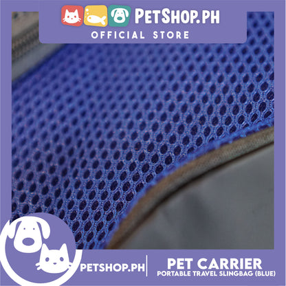 Pet Carrier Portable Outdoor Travel Sling Bag Safe Carrier for Dogs & Cats (Blue)