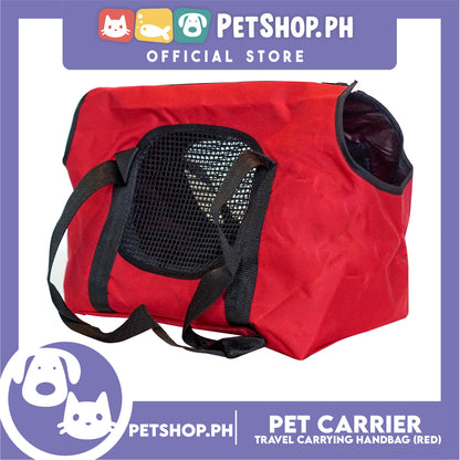 Pet Carrier Summer Travel Carrying Handbag, Shoulder Bag L34 x W13 x H22 Small (Red)