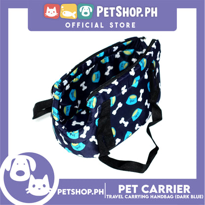 Pet Travel Handbag Carrier Dog Design Small for Little Medium Dogs Puppy Cats (Dark Blue)