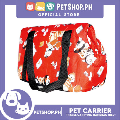 Pet Travel Handbag Carrier Dog Design Small for Small Little Dogs Puppy Cats (Red)