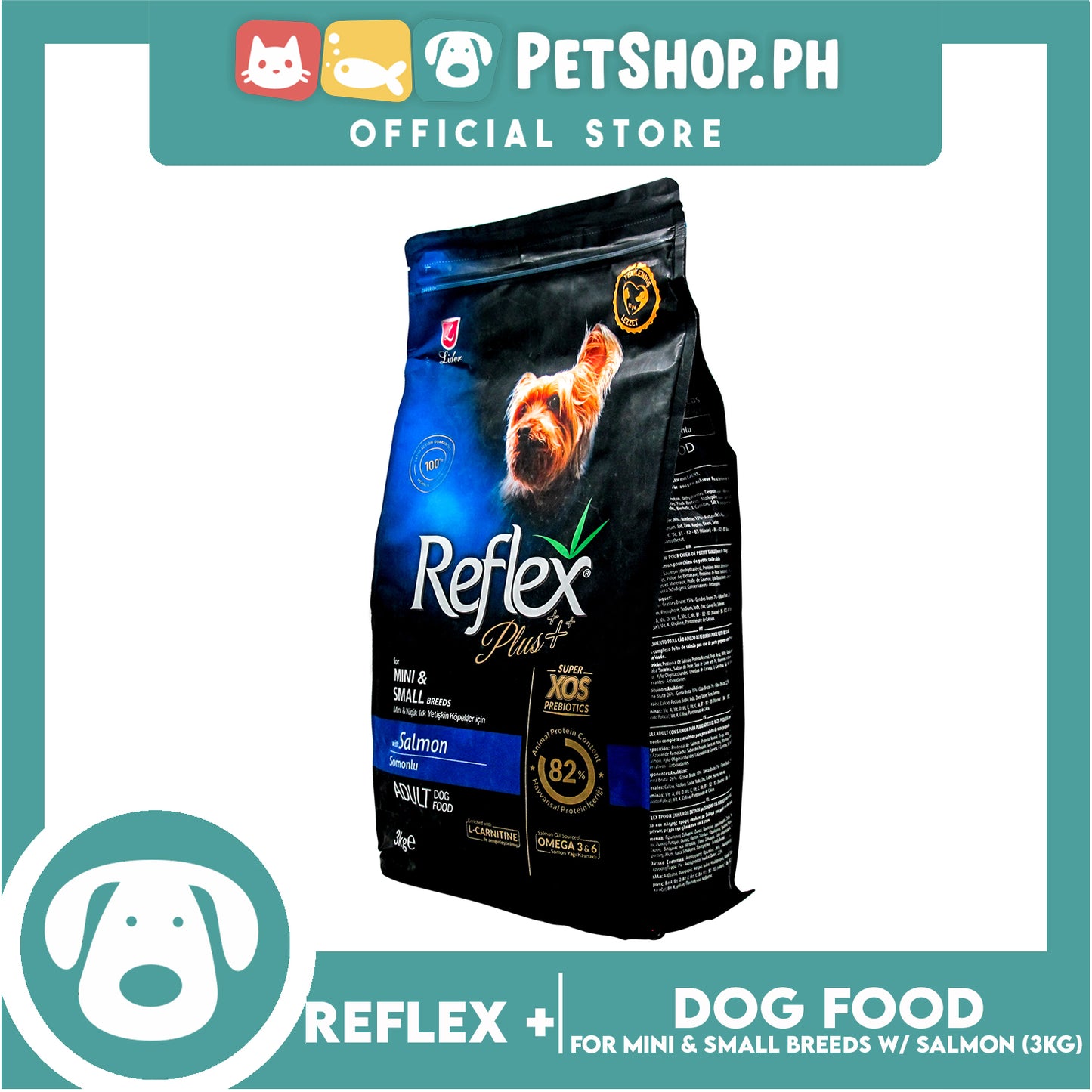 Reflex Adult Dog Food For Mini and Small Breeds with Salmon 3kg