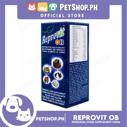 Reprovit OB Multivitamins 120ml Prenatal Food Supplement For Dogs, Cats, Birds And Rabbit And Etc.