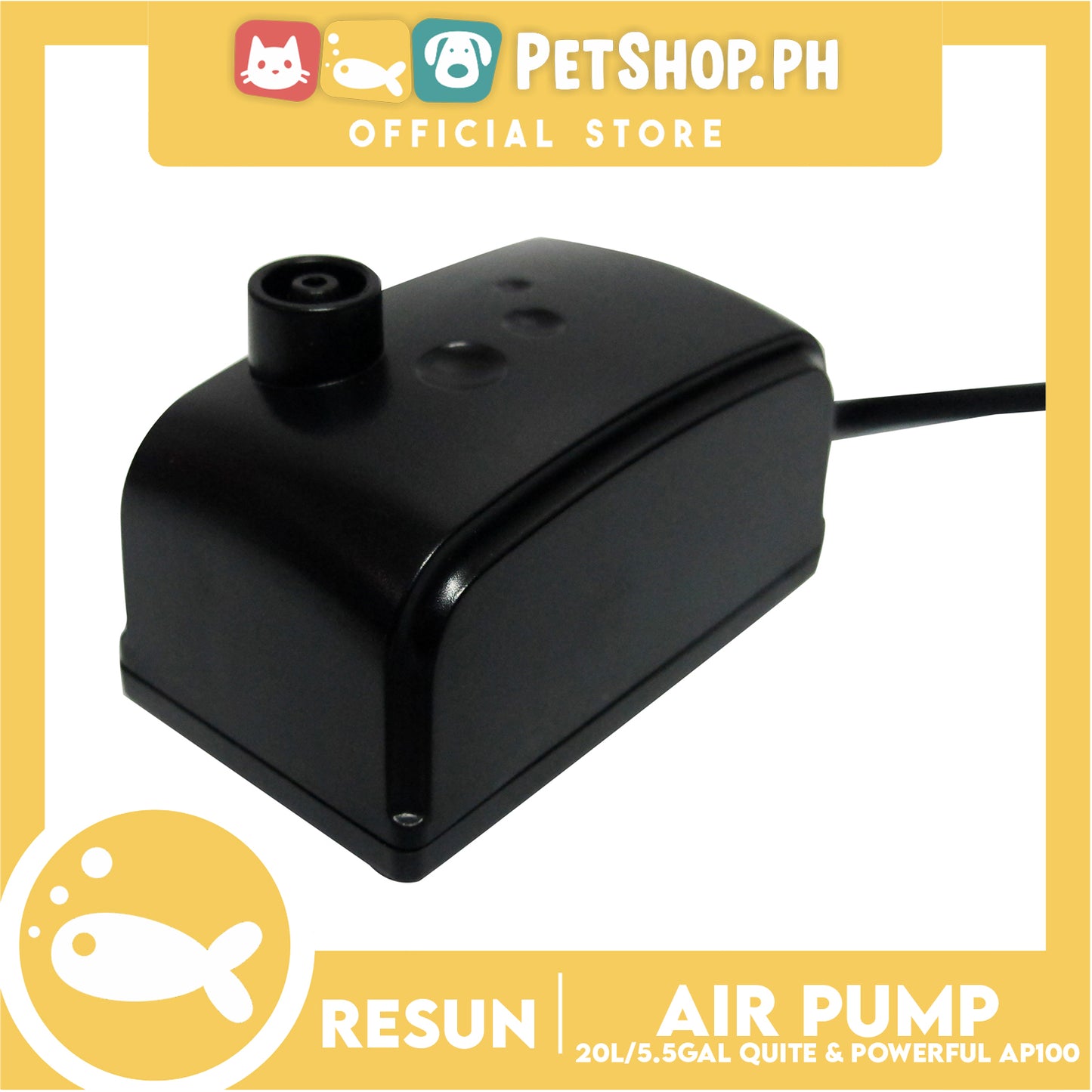 Resun Aquarium Air Pump AP-100 with Accessories Up to 20Liters