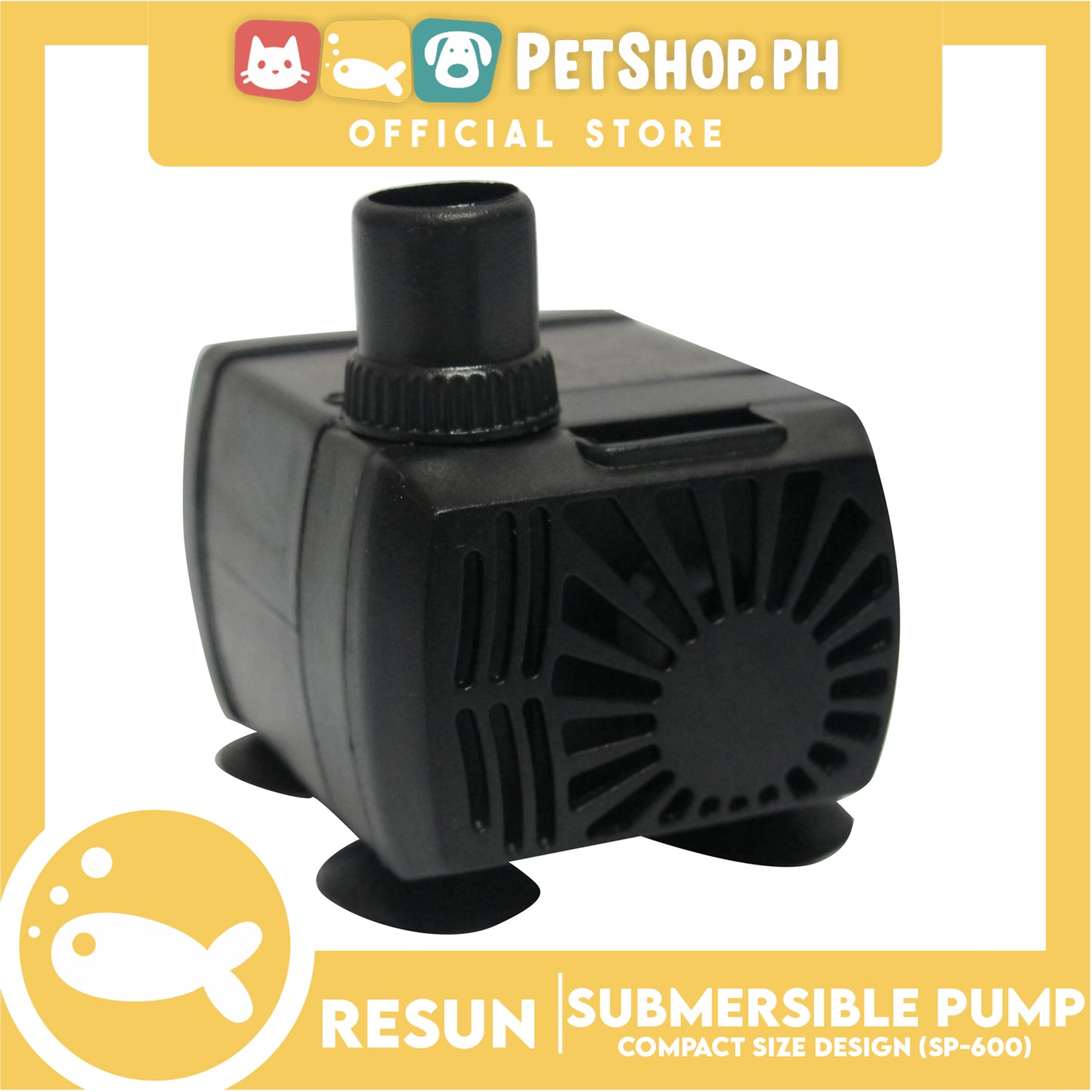 Resun Submersible Water Pump SP-600 for Fish Tank, Pond, Aquarium, Statuary, Hydroponics