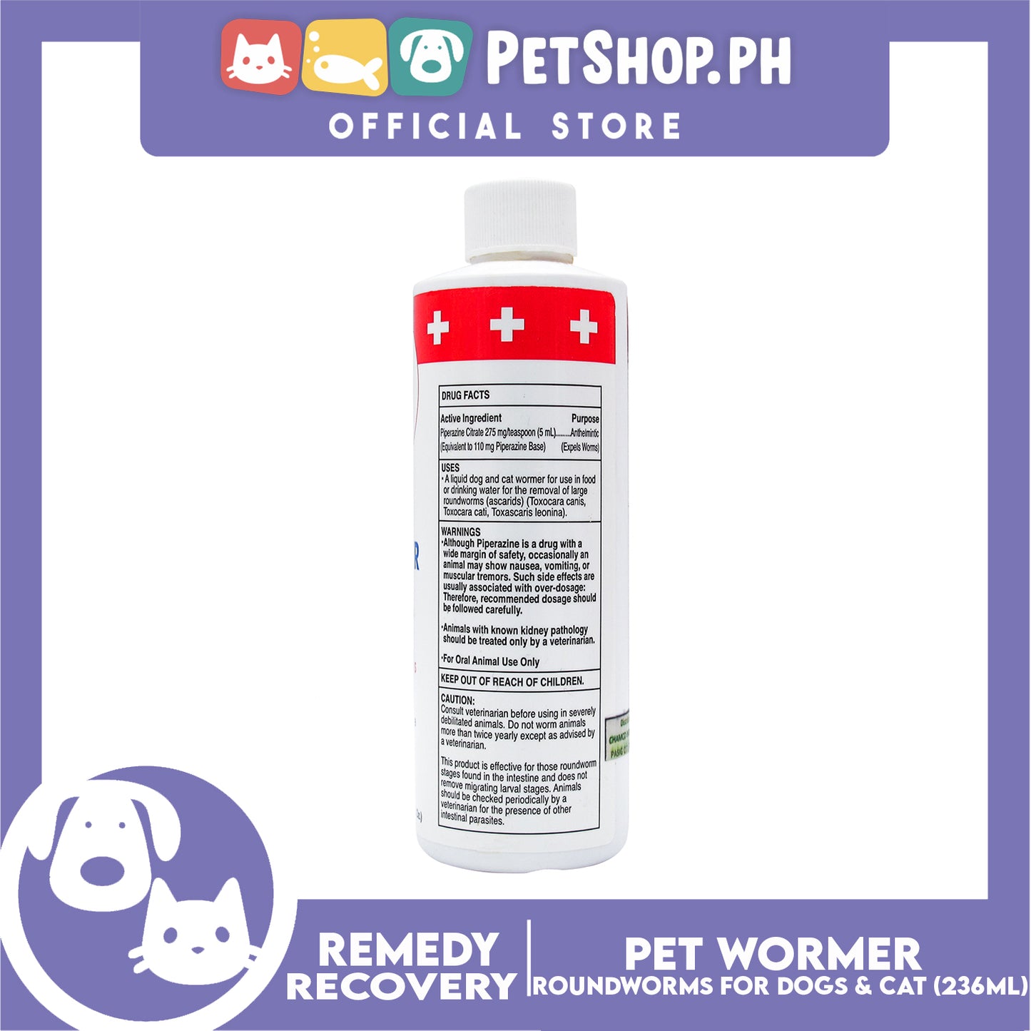Remedy + Recovery Pet Wormer  236mL