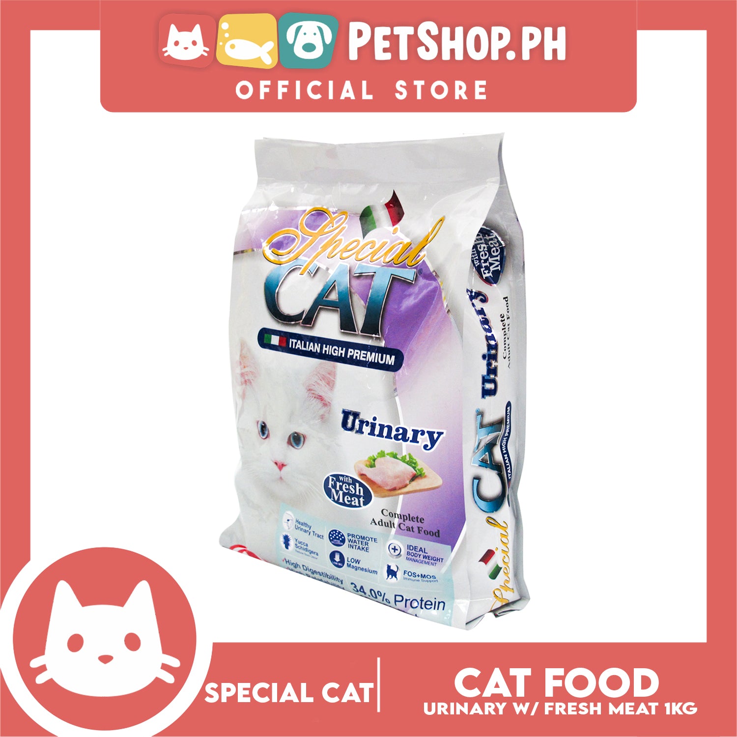 Monge Special Cat Urinary Cat Dry Food 1kg For Adult Cats Petshop.PH