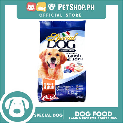 Special Dog Adult Lamb and Rice 1.5kg For All Breed Adult, Dog Dry Food