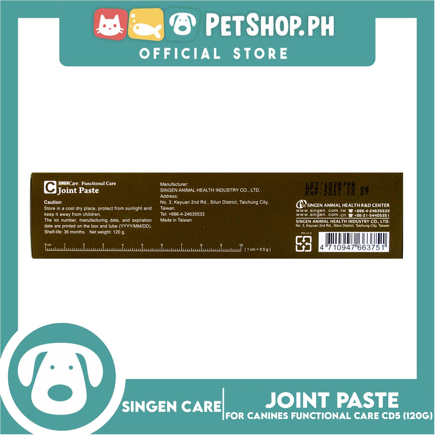 Singen Functional Care CD5 Joint Paste For Dogs 120g
