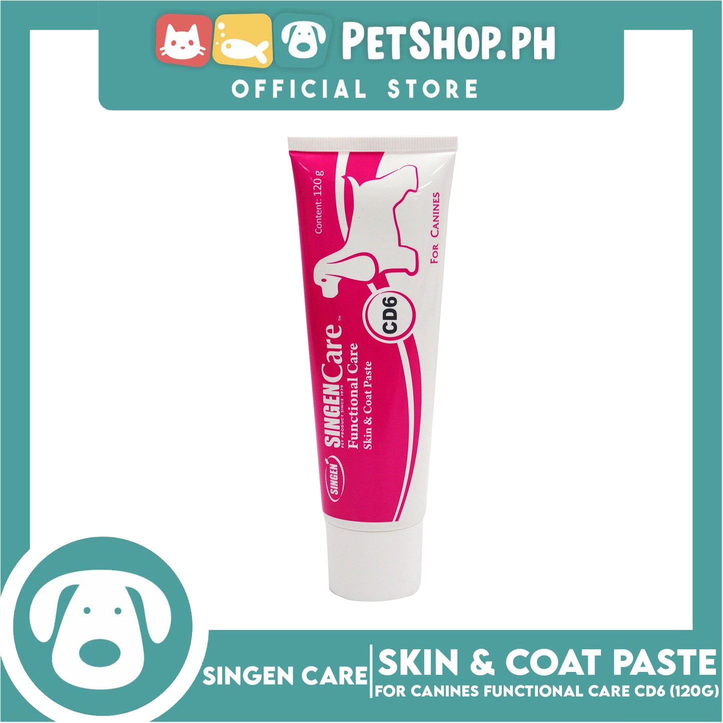 Singen Functional Care CD6 Skin And Coat Paste For Dogs 120g