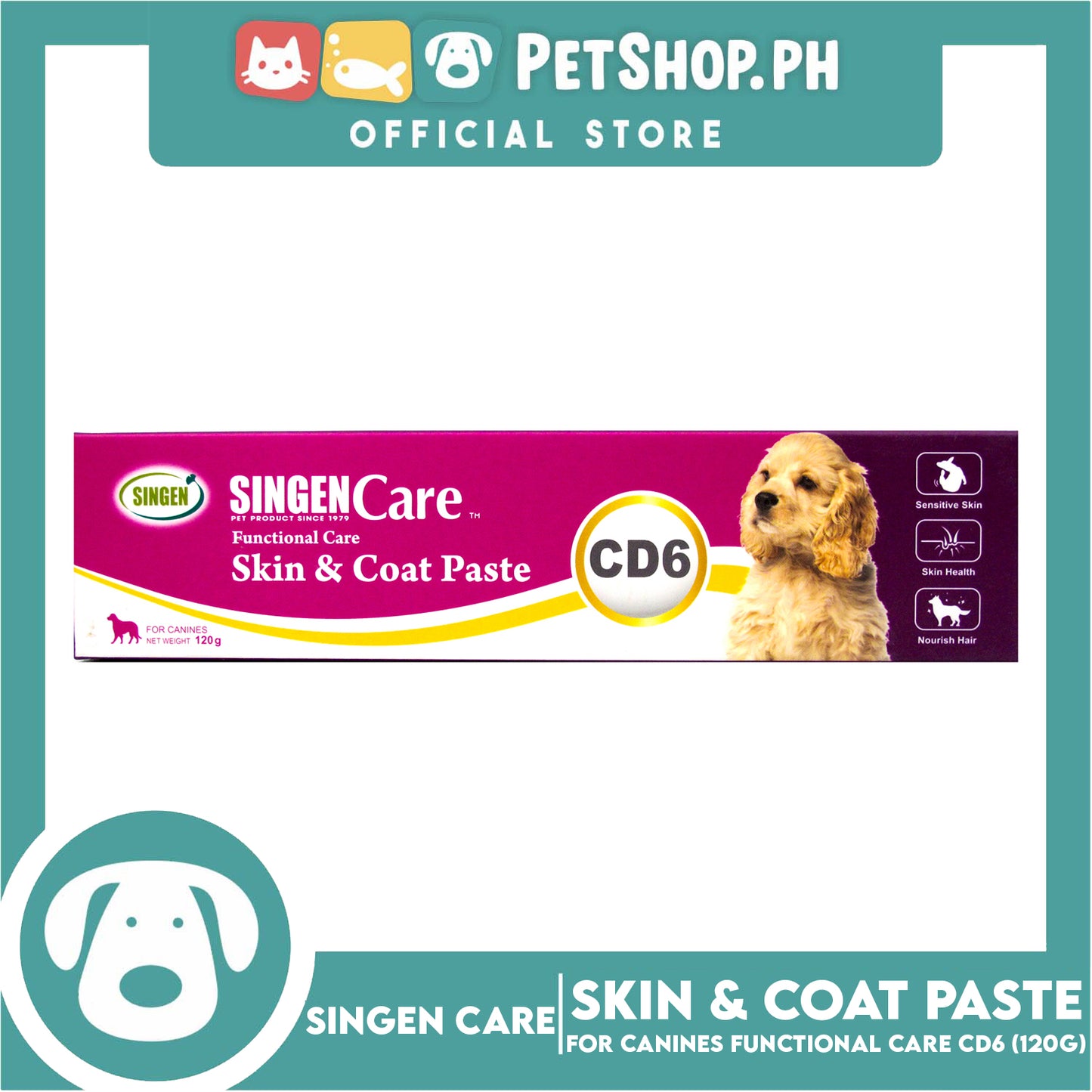 Singen Functional Care CD6 Skin And Coat Paste For Dogs 120g