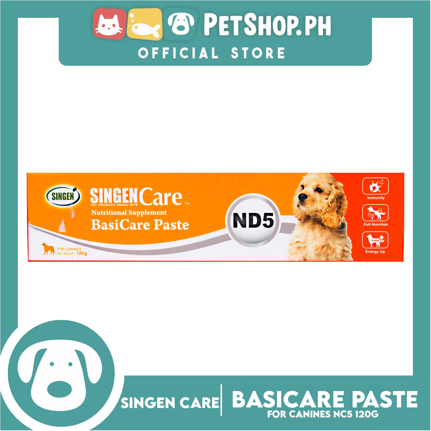 Singen Nutritional Supplement ND5 Basicare Paste 120g for Dogs