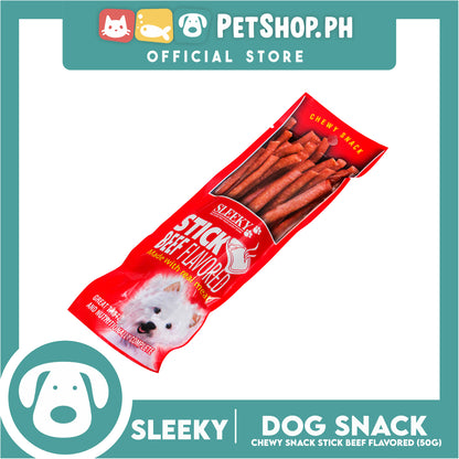 Sleeky Chewy Stick Beef Flavored 50g Dog Treats