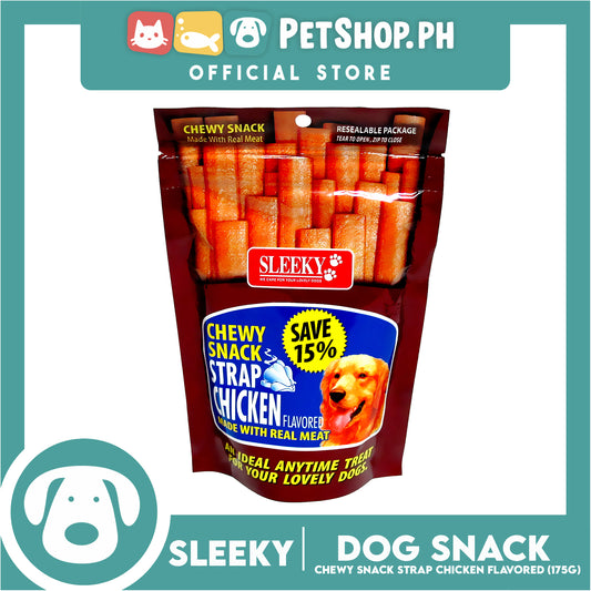 Sleeky Chewy Strap Chicken Flavored 175g Dog Treats