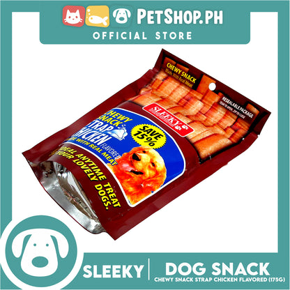 Sleeky Chewy Strap Chicken Flavored 175g Dog Treats