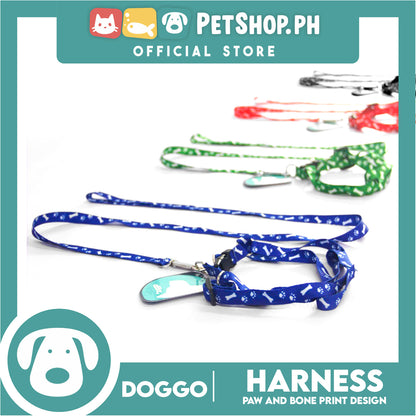 Doggo Harness Leash With Design Small Size (Green) Harness Leash for Your Puppy