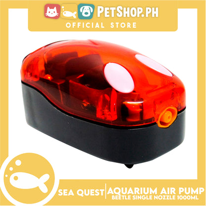 Sea Quest Beetle Aquarium Air Pump Single Nozzle (Red)