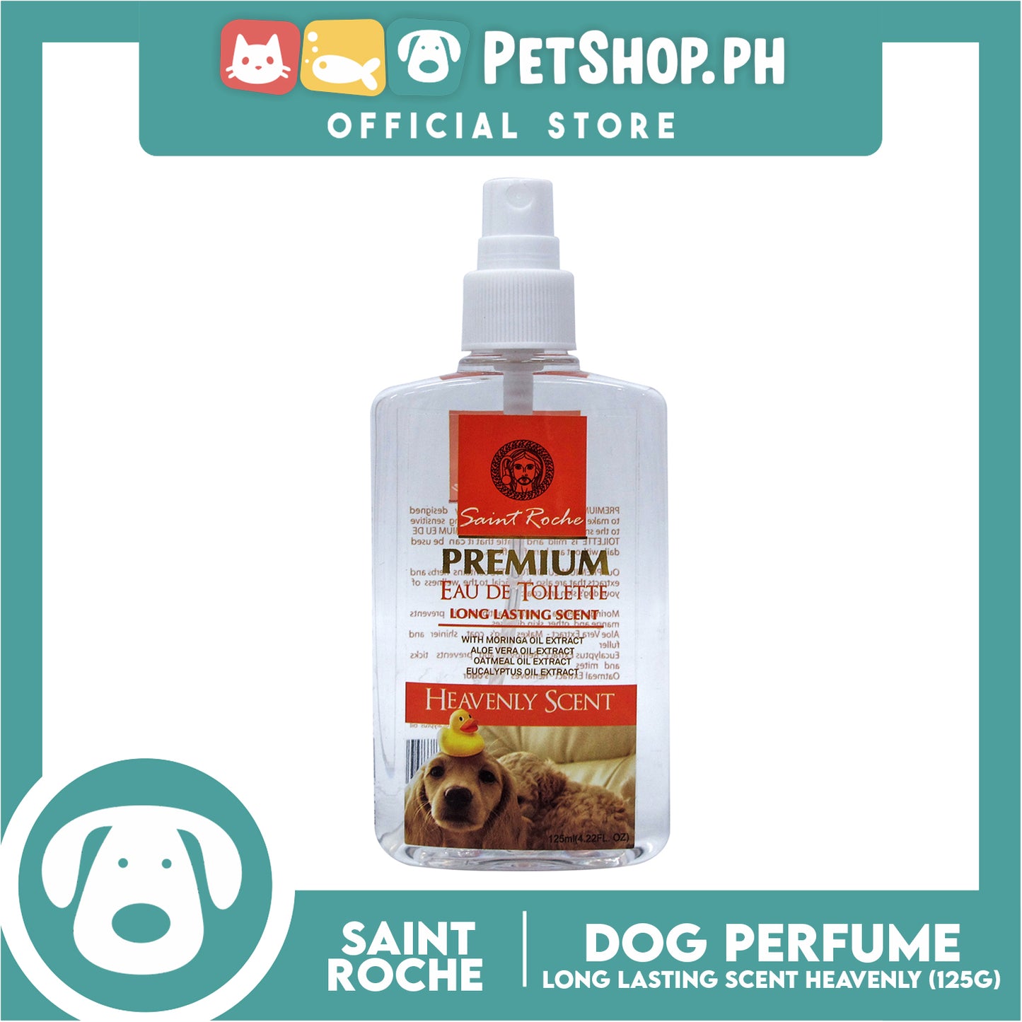 Saint Roche Premium Eu De Toilette Scent (Heavenly Scent) 125ml Perfume for Your Dogs