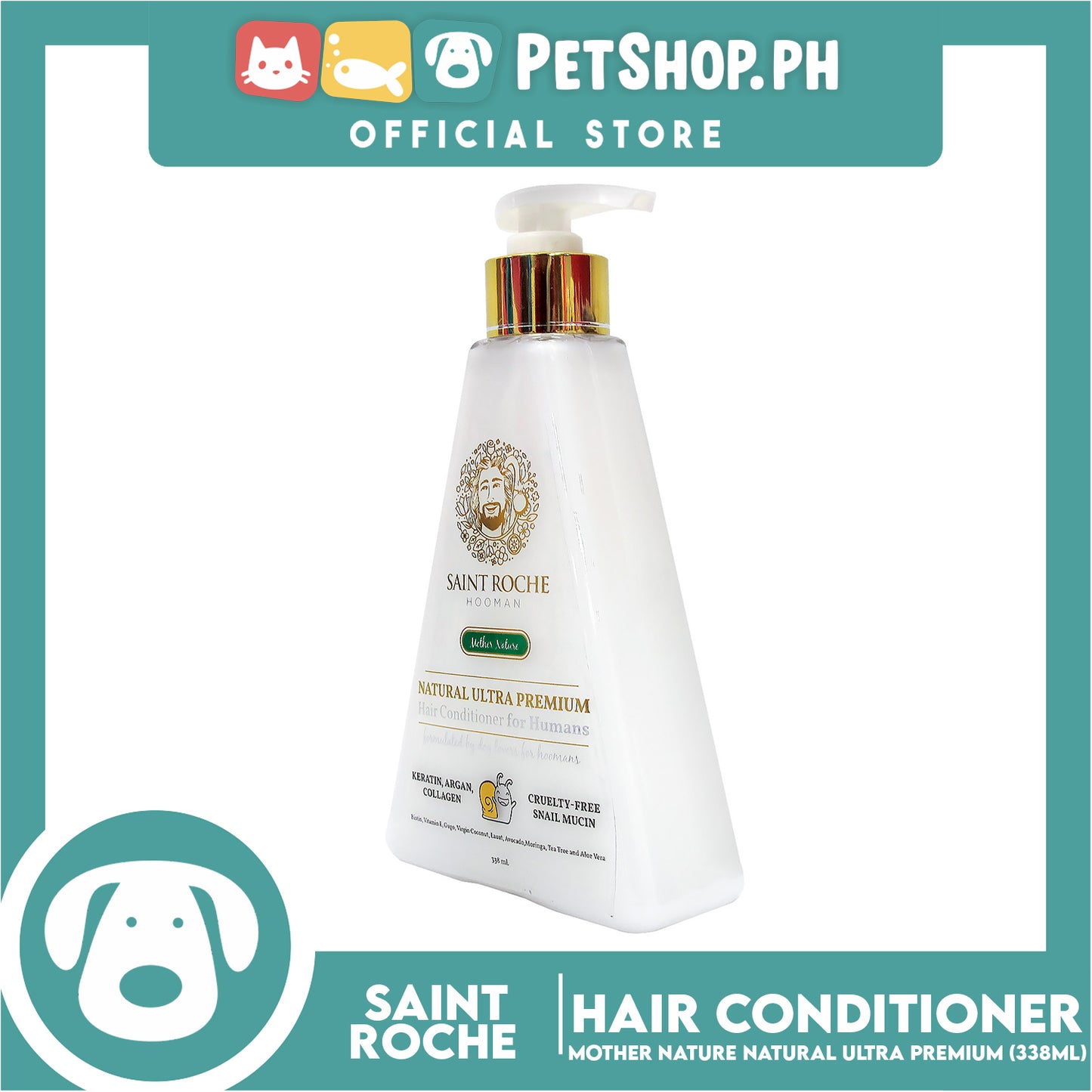 Saint Roche Hooman Conditioner Mother Nature 338ml Skin and Coat for Your Dogs