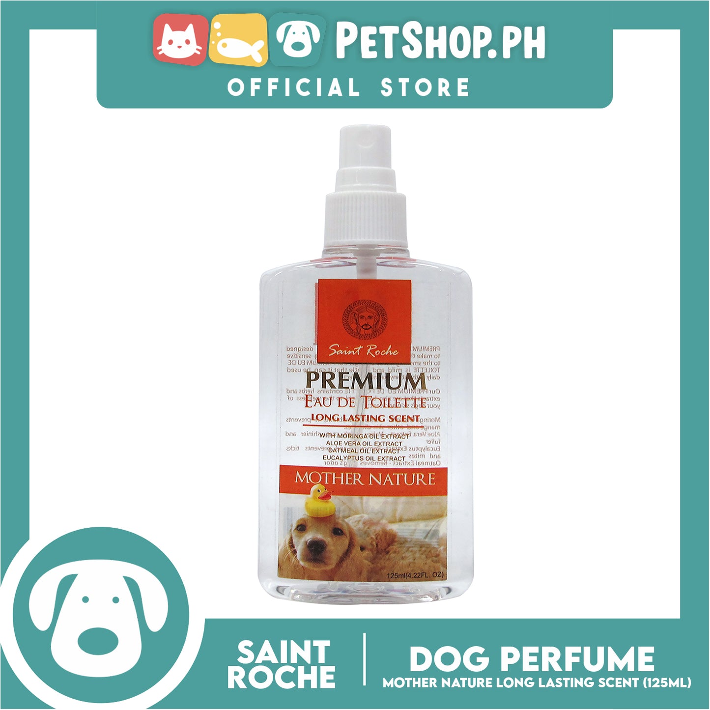 Saint Roche Premium Eu De Toilette Scent (Mother Nature) 125ml Perfume for Your Dogs