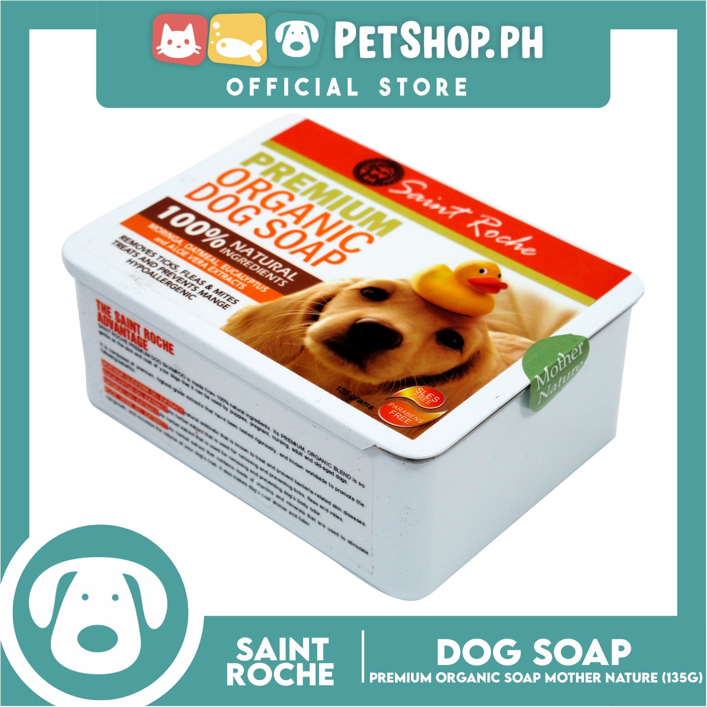 Saint Roche Premium Organic Soap (Mother Nature Scent) 135g Dog Soap