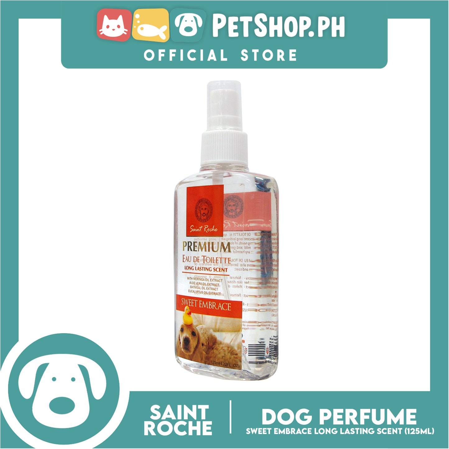 Saint Roche Premium Eu De Toilette Scent (Sweet Embrace) 125ml Perfume for Your Dogs