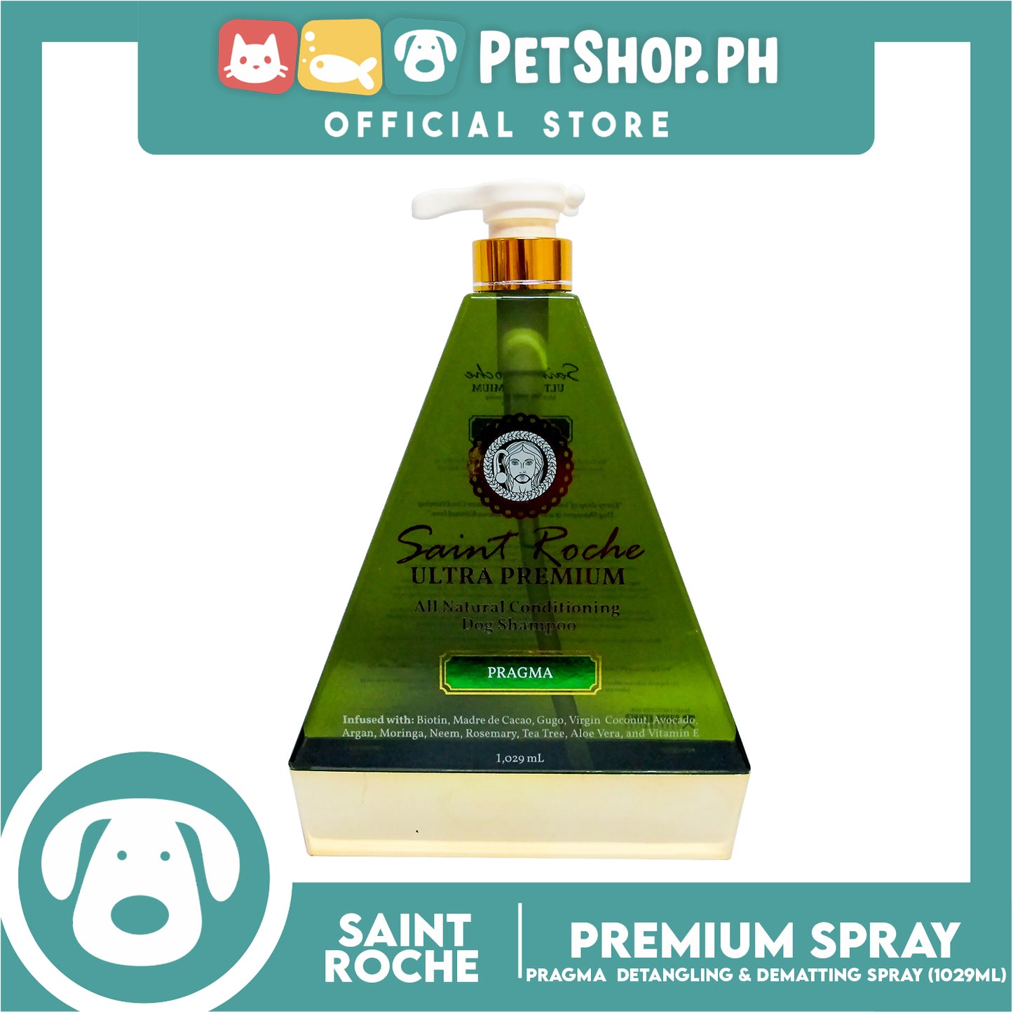 Saint Roche Ultra Premium All Natural Conditioning 1029ml (Pragma) Dog Shampoo
