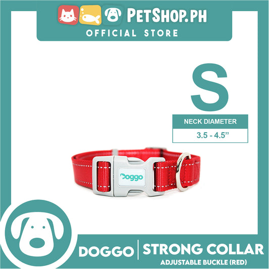 Doggo Strong Collar Small Size (Red) Soft And Durable Collar for Your Dog