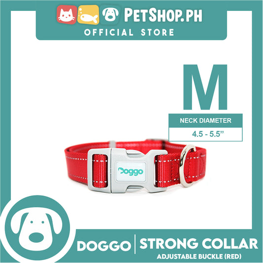 Doggo Strong Collar Medium Size (Red) Soft And Durable Collar for Your Dog