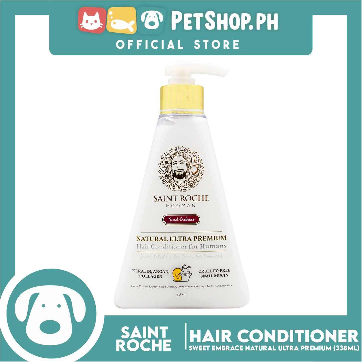 Saint Roche Hooman Conditioner Sweet Embrace 338ml Skin and Coat for Your Dogs