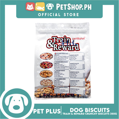 Pet Plus Train and Reward 350g (Mix Crunchy Biscuits) Healthy and Nutritious Biscuits For Dogs