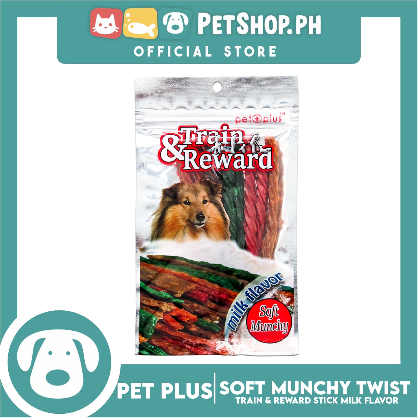 Pet+PlusTrain & Reward Soft Munchy Twist Stick 6pcs/pack