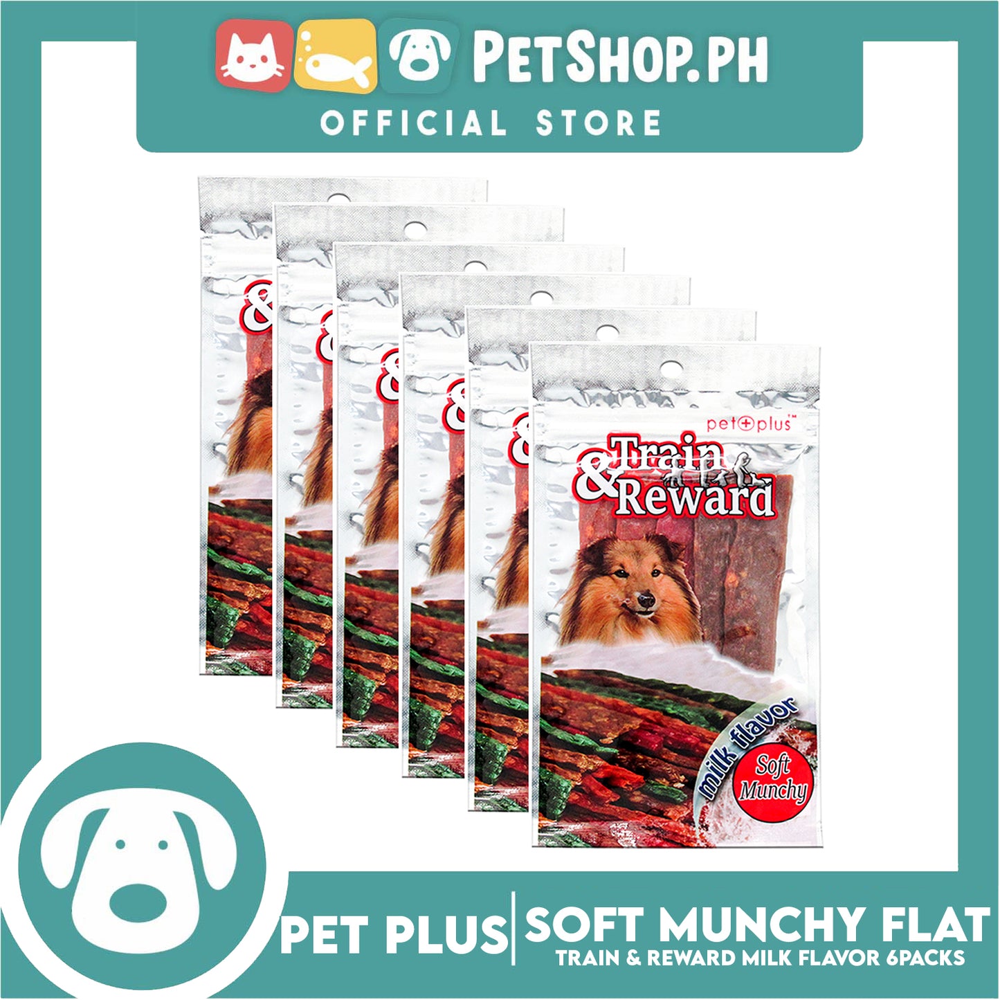 Pet+Plus Train & Reward Soft Munchy Flat 6 packs
