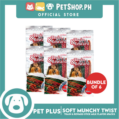 Pet+PlusTrain & Reward Soft Munchy Twist Stick 6pcs/pack