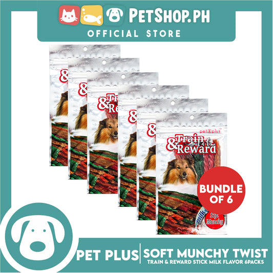 Pet+PlusTrain & Reward Soft Munchy Twist Stick 6pcs/pack