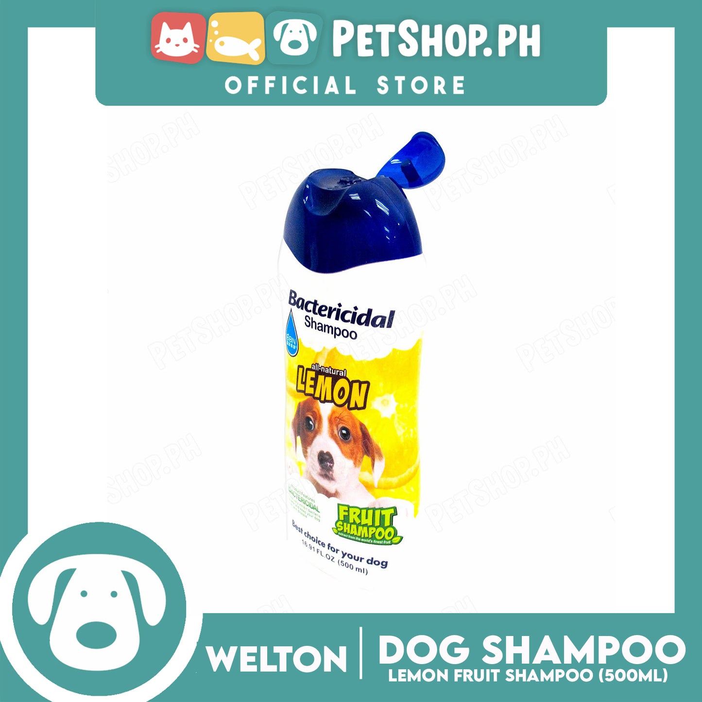 Welton All Natural Lemon Fruit Shampoo 500ml Dog Grooming, Dog Shampoo