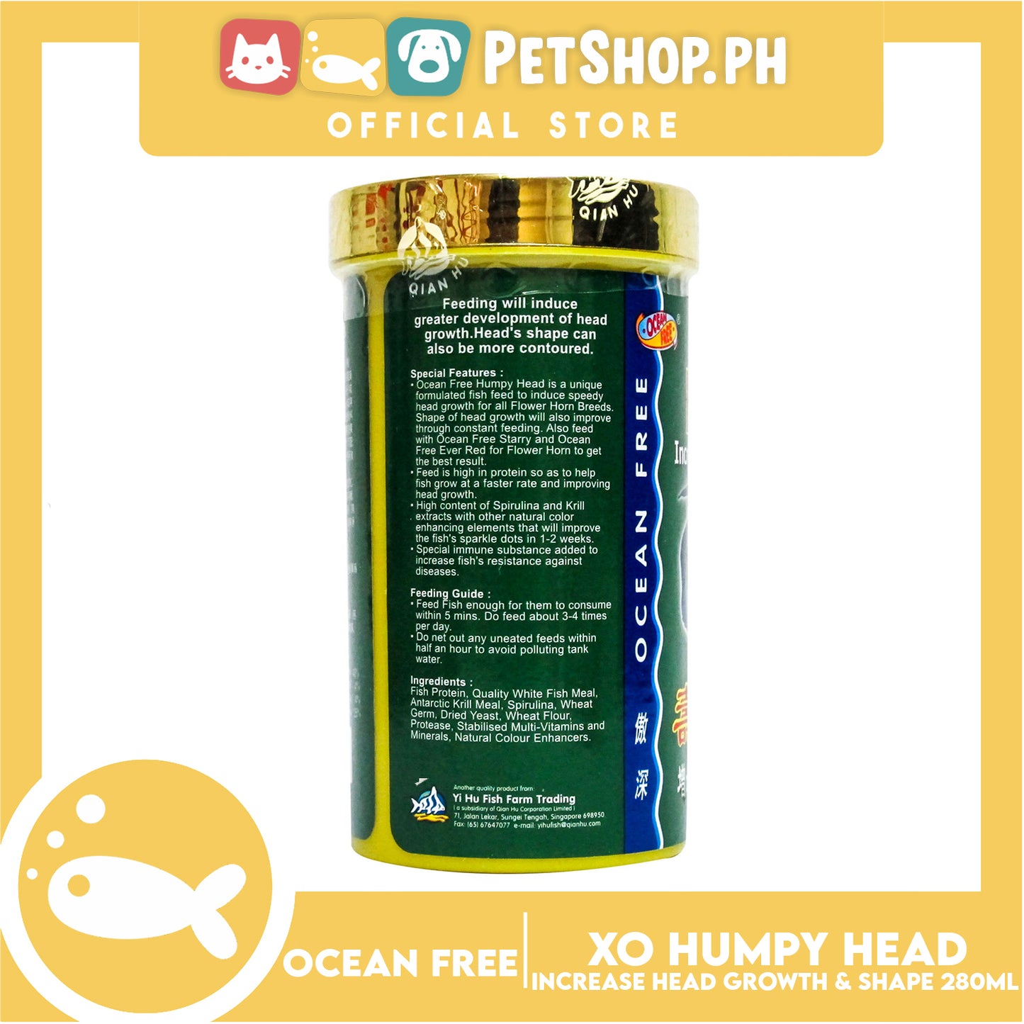 Ocean Free Humpy Head 100g Fish Food Increase Head Growth and Formula