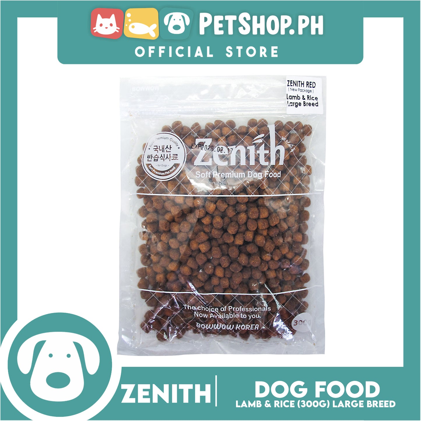 Zenith Soft Premium Dog Food For Large Breed 300g (Lamb, Chicken And Rice) Z998 Dog Dry Food