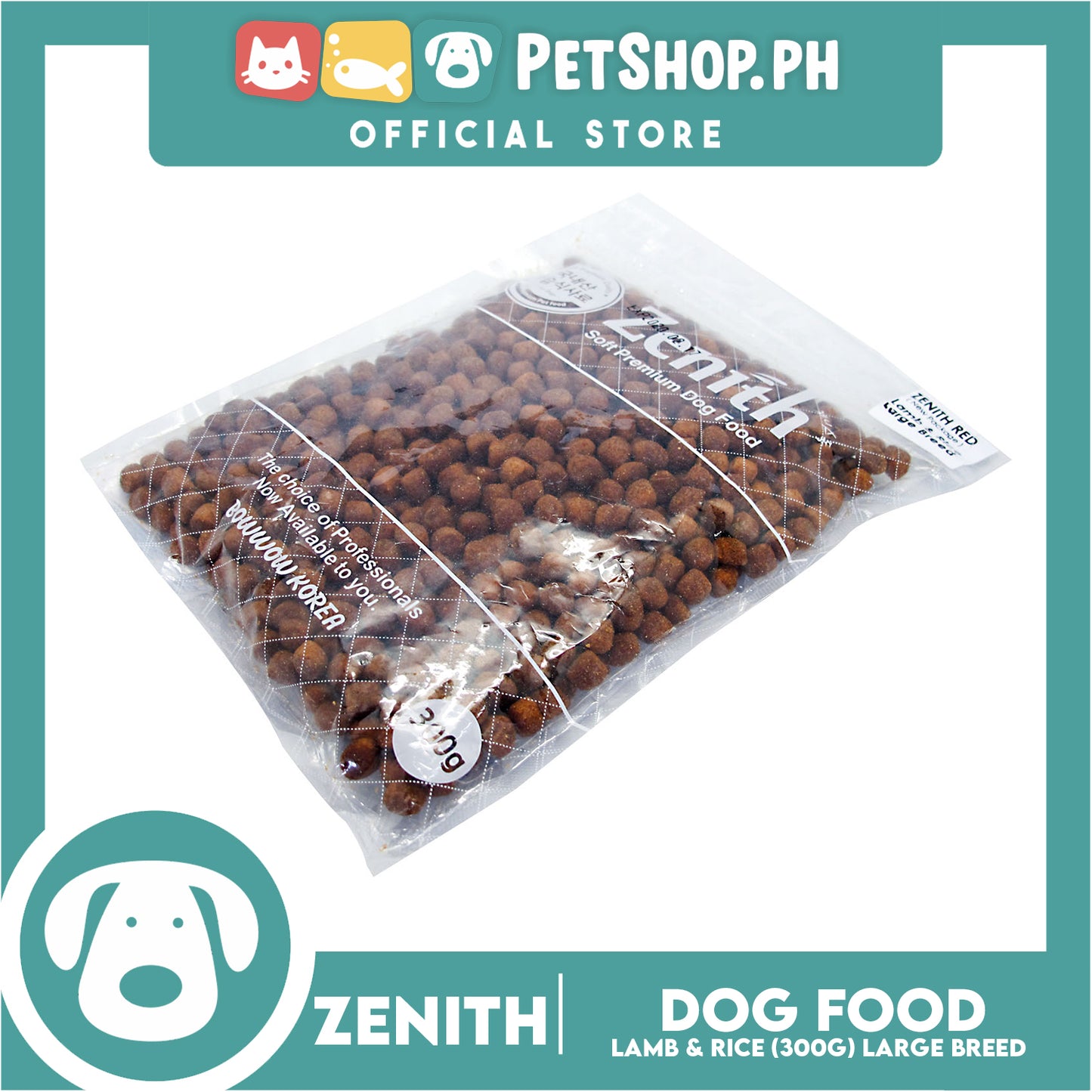 Zenith Soft Premium Dog Food For Large Breed 300g (Lamb, Chicken And Rice) Z998 Dog Dry Food
