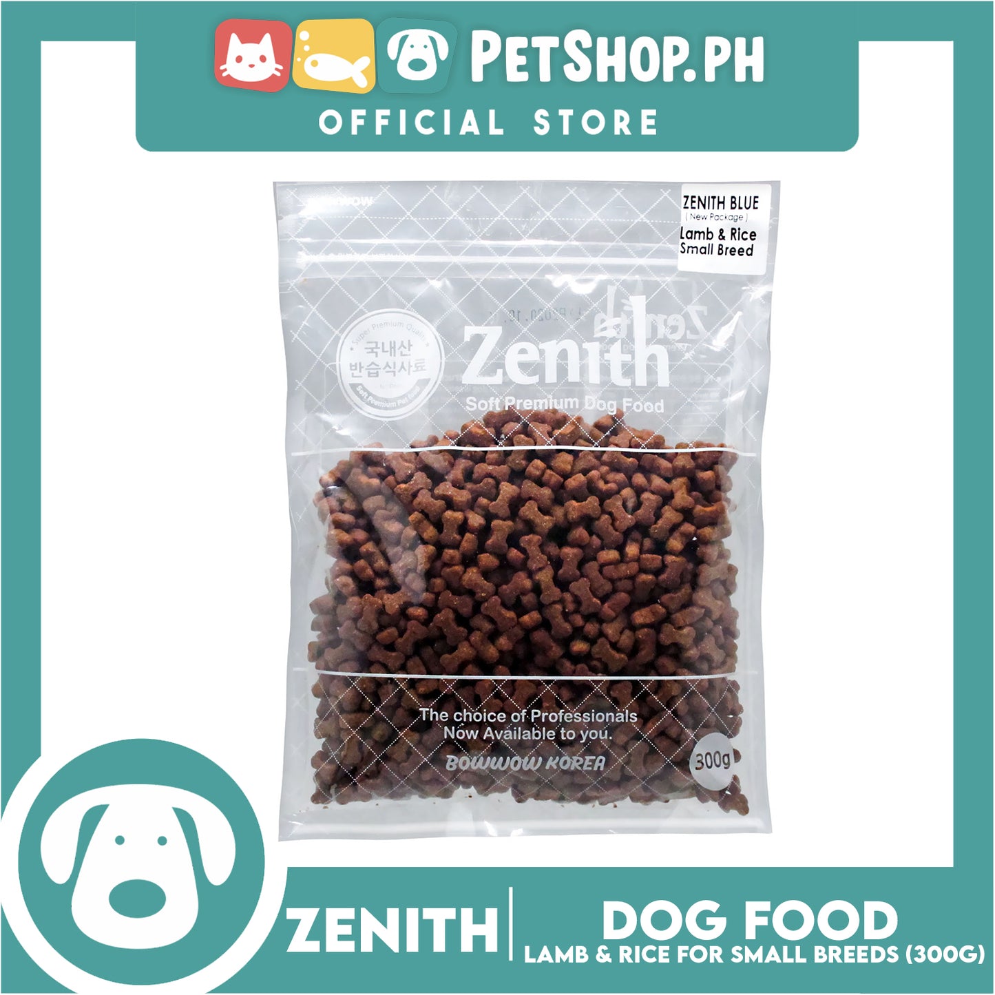 Zenith Soft Premium Dog Food For Small Breed 300g (Lamb, Chicken And Rice) Z995 Dog Dry Food