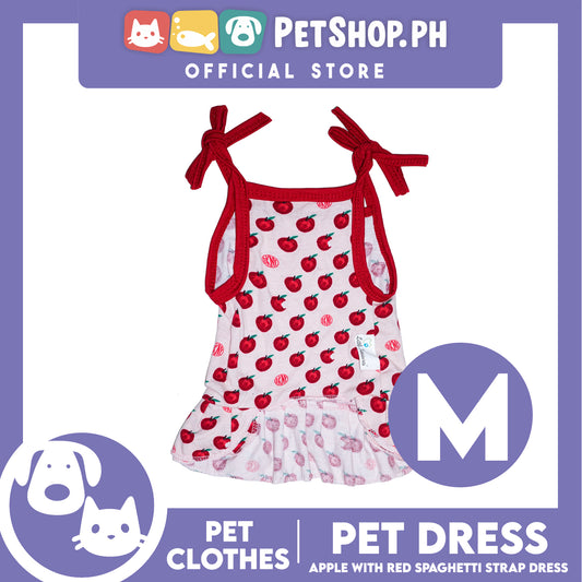 Pet Dress Red Spaghetti Strap Dress with (Medium) Perfect Fit for Dogs and Cats