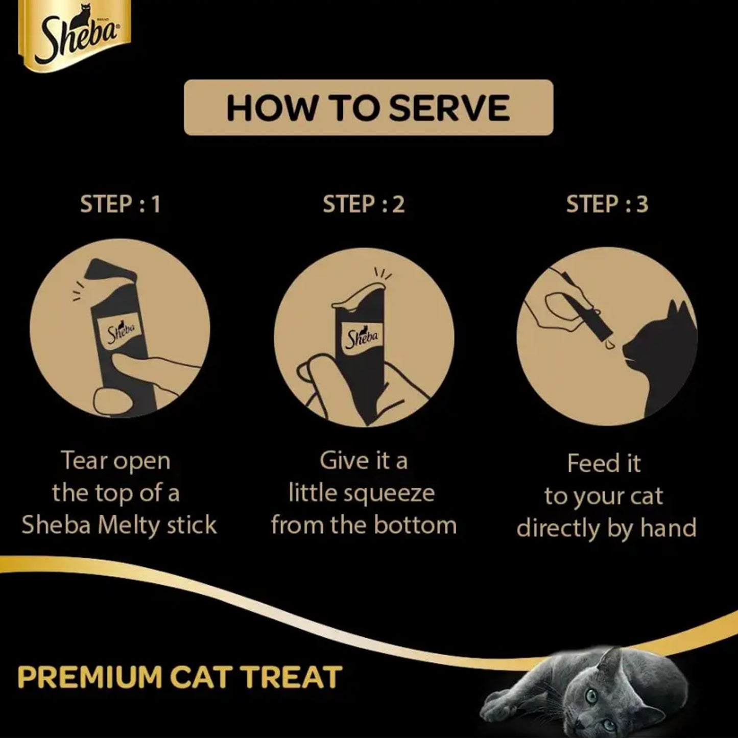 Sheba Melty Tuna Creamy Cat Treat 24g Premium Cat Snack Food